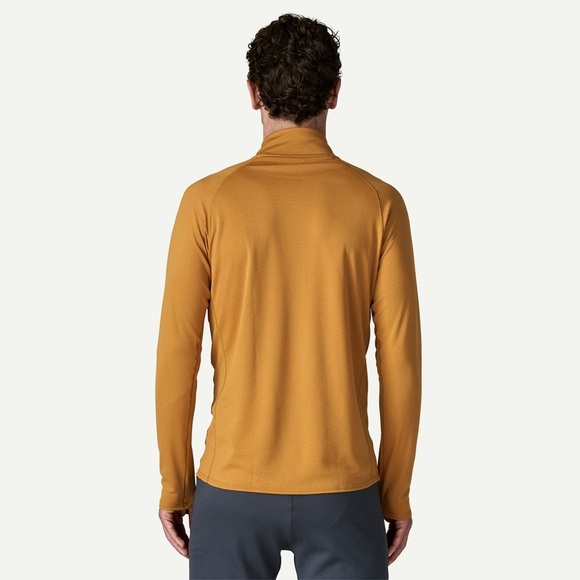 PATAGONIA Men's Capilene® Midweight Zip-Neck Pullover small yellow - Picture 3 of 4